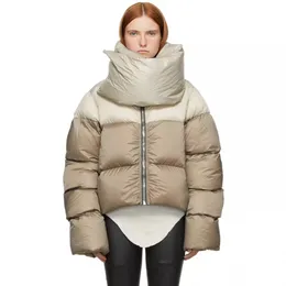 Jaqueta de inverno feminina casaco de algodão acolchoado jaqueta cachecol gola jaqueta tendência de rua