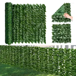 Dekorativa blommor 50x50/50x100cm Artificial Ivy Privacy Fence Wall Screen Green Faux Leaf Plant Decoration for Home Garden Decor Outdoor