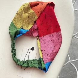 Designer-Seiden-Turban, elastische Damen-Stirnbänder, Italien-Marken, Mädchen, Regenbogenfarben, bunte Haarbänder, Schal, Haare, Accessoires, Geschenke, Headwrap2819