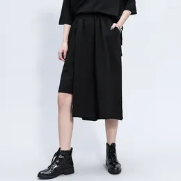 Men's Pants Spring 2023 Yamamoto Style Under Loose Asymmetrical Youth Solid Color Culottes Hairdresser Large Size Hipster Men