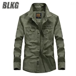 남자 캐주얼 셔츠 blkg 스프링 셔츠 남자 순수면 긴 소매 남성 카미사 para hombre plus size s-6xl1268z