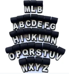 Titanium Sport Accessories silicone letter cross A--Z numbers digital number pendant softball baseball necklace Accessories Rubber Pendants