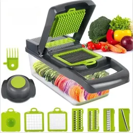 Fruktgrönsaksverktyg Köksartiklar Multifunktionella skivare med korg Potatis Morot Slip Home Gadgets 231018