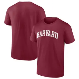 College Harvard crimson T-shirt niestandardowe mężczyzn w piłce nożnej Red Grey Crew Neck krótkie rękawy T koszula dla dorosłych rozmiar drukowane koszule