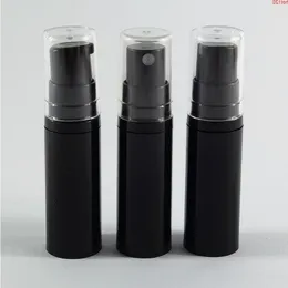 New Arrival 5ml Black Airless Pump Lotion Bottle 5cc Refillable Mini Beauty Sprayer Container with Clear Covergood Aeohc