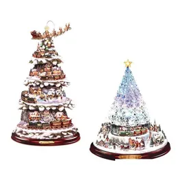 Wallpapers Christmas Tree Rotating Scpture Train Decorations Paste Window Stickers Winter Home Decoration Drop Delivery Garden Dhjmb Otdqe