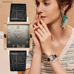 Kvinnors klockor Kvinnor Gradient Colors Square Watches Minimalistiska lyxiga damläder armbandsur av avslappnad kvinnlig kvarts relojes para mujerl231018