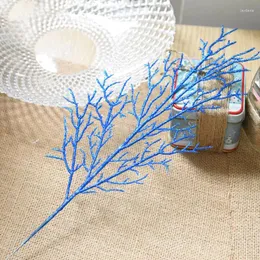 Dekorativa blommor 7st/Lot Navidad Artificial Plants PVC Tree Branches Christmion Decoration Home Decor Crafts Fake Branch