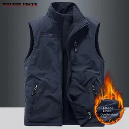 Kamizelki męskie na zewnątrz Gilet Men Satual Seted Vest Man Plus Size Ogrzeszenie ciała Odzież turystyczna luksusowe moda termiczna płaszcz zimowy 231018