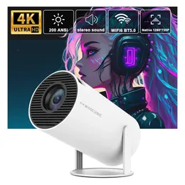 Transpeed Android 11 4K Projector WiFi6 HY300 Allwinner H713 200ansi BT50 1280720P Dual WiFi Home Theater Outdoor Portable 231018