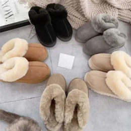 Il designer Tasman Tazz Australia Discust Fur Slides Sheepskin Suede Sandal Sandal Women Sandal Sandalo invernale Mini Piatta Piatta Piatta Piatta Platform