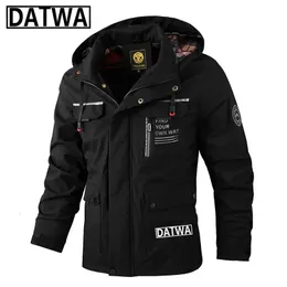 メンズジャケットDatwa Autumn Winter Men's Fishing Coats Sports Windproof Hooded Hooded Hiking Jacket Mountainereering Outdoor Sports Jacket 231017