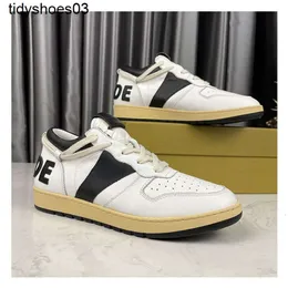 INS Super Hot Small Popular Fashion Brand Schuhe RHUDE Low Top Old Leather Board Schuhe Casual Sportschuhe Vielseitig für Männer und Frauen