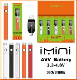 Vendas diretas de fábrica AVV Vapes Battery com 4 tensão para 510 cartuchos de caneta vape na caixa de exibição Botão AVV Bateria de 350mAh Variável Variável Pré -aquecimento Preço no atacado