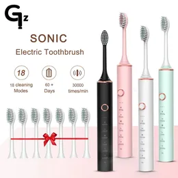 Toothbrush GeZhou Electric Sonic USB Charge N100 Rechargeable Waterproof Electronic Tooth Brushes Replacement Heads Adult 231017