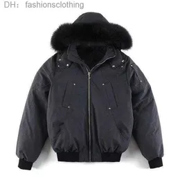 Parkas mooses maftalar ceket yüksek kaliteli gerçek kürk kış erkek balistik bombacı parka sıcak dış giyim ceket rüzgar geçirmez kısa moosekuckle ss1 5 n8a1