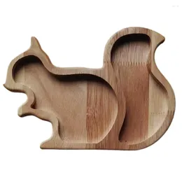 Plates Serving Plate Creative Tray Easy To Clean Practical Squirrel Wooden Snack Living Room Accessories