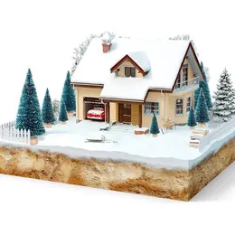 Presentförpackning 50st miniatyr konstgjorda julgran små snö frostträd tallar jul diy party dekoration hantverk 231017