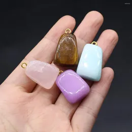 Pendanthalsband 5st Natural Stone Oregelbunden form Agates Charms för smycken som gör DIY -halsbandsarmbandörhängen 23x16mm