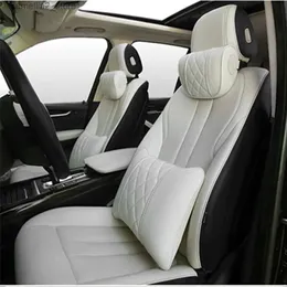 Almofadas de assento de couro de alta densidade para encosto de cabeça de carro travesseiro de pescoço adequado para Mercedes-Benz Maybach S-Class Acessórios de almofada de descanso de assento de luxo Q231018