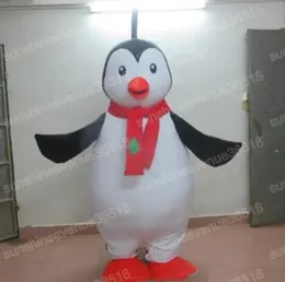 Halloween Christmas Penguin Mascote Costume de alta qualidade Personagem de desenhos animados Carnaval Tamanho da festa de aniversário da festa de aniversário