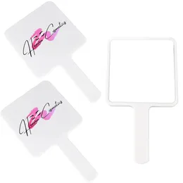 False Eyelashes Wholesale Custom Heart Makeup Mirror Hand Held Cute Wholesale 5/10Pieces Lot Mirror Square With Custom 231018
