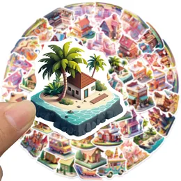 50 PCS 3D Miniature Scene Kids Stickers for Skatboard Car Car Helled Ipad Bicycle Phone Motorcycle PS4 Book PVC DIY Decals Toys Decor
