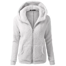 Damenjacken Damen Plus Size Kapuzenpullover Winter Hoodies Warmer Reißverschluss Wollfleece Dicker Mantel Taschen Jacke Mäntel Langärmelige Oberbekleidung 231018