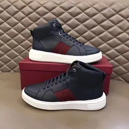 Elegante alto superior myles tênis sapatos masculino couro de bezerro preto branco casual andando leve sola de borracha elevador listra plataforma formadores EU38-46 04