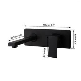 Bathroom Sink Faucets Vidric Luxury Black Painting Wall Mounted Tap Basin Faucet Solid Brass & Cold Mixer Matte Bathtub Fauc