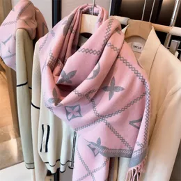 Designer Scarf For Women Men Warm Cashmere Scarves Fashion Luxury Trendy Pink Wraps Unisex Casual Vintage Full Letters Plaids Scarfs