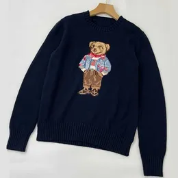 Maglioni da uomo Maglioni da donna Cartoon Rl Bear Abbigliamento invernale da donna Moda Pullover lavorato a maglia a maniche lunghe in cotone lana cotone morbido