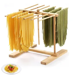 Manual Noodle Makers Bamboo Pasta Drying Rack Fresca Dryer Stand Maker Machine Hanging Holder Cooking Tools Kitchen Gadgets 231018