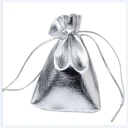 100Pcs lot Silver Color Jewelry Packaging Display Pouches Bags For Women DIY Fashion Gift Craft W35287Y