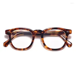 Óculos de sol quadros japonês verdadeiro vintage marca acetato 504 óculos homens moda luxo prescrição mulheres tartaruga clássica