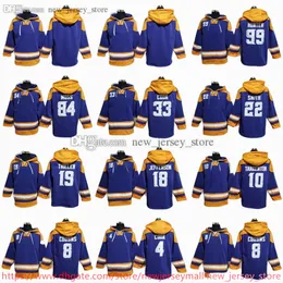 DIY -designer Justin Jefferson Hoodie Mens Kids Woman Kirk Cousins ​​T.J. Hockenson Winter Plush Sweater Hooded Ins Fashion Youth Students Spring and Autumn Team Hoodie