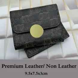 プレミアムレザー/ノンレザーファッションブランドマルチで1つの折りたたみ式ウォレット女性のショートウォレット財布カードホルダー9.5x7.5x3cm