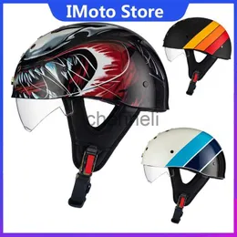 Capacetes de ciclismo Vintage Motorcycle DOT Certification Vintage Motorcycle Helmet Scooter Vintage Half Face Motorcycle Crash Capacete de motocicleta Casco x1018 x1019