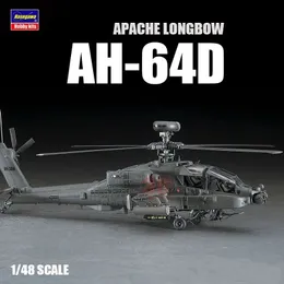 Flugzeugmodell Hasegawa 07223 Flugzeugmodell 1/48 Flugzeugmodell AH-64D für Apache Longbow Hubschraubermodell Hobby-Sammlung für Erwachsene DIY 231017