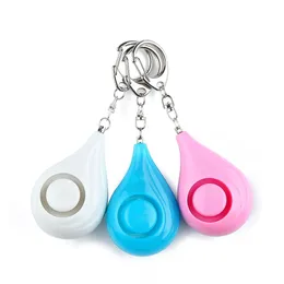 Wholesale Water Drop Personal Self-Defense Alarm Girl Women Old Men Security Protect Alert Safety Scream Loud Keychain 130db Egg 100pcs