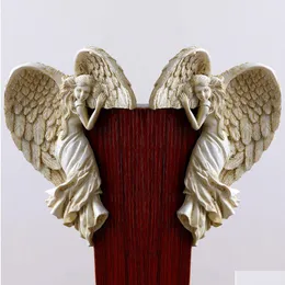 Objetos decorativos Figuras Objetos decorativos Figuras Marco de puerta Escultura de ala de ángel Adorno simple con forma de corazón Dhgarden Dhi2U