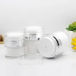 15 30 50g Pearl White Acrylic jar jar round comeetic cream jar pump bottle cosmetic bottle erkrl