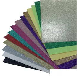 Paketleme Kağıdı 10 PCS Bir Çanta Noel ve Parti Dekorasyonları Glitter Paper DIY Craft 300GSM kart stoğu 220328 Ofis Okulu Bu Dhgarden DHMFC