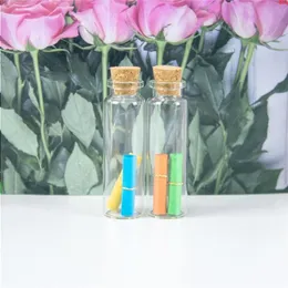 Simpatici barattoli di vetro per piccole bottiglie artigianali con tappi di sughero 50 pezzi 22 * 70 * 125 mm 18 ml buona quantità Gngrm
