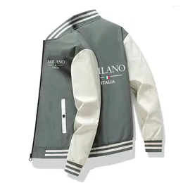 Men's Jackets Milano Letters Printed Jacket Casual Sportswear Jogging Thin Zipper Coat 2023 Luxury Street Wear