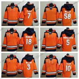 DIY -designer Russell Wilson Hoodie Teddy Bridgewater John Elway Jerry Jeudy Winter Plush tröja Hooded Ins Fashion Youth Studenter Spring and Autumn Team Hoodies