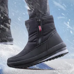 Stiefel Männer 2023 Winter Plattform Wasserdichte Antislip Ankle Für Mann 30 Wolle Warme Baumwolle Schuhe Schwarz Botas Para Hombre 231018