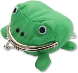 Żaba zielona żaba kształt zabawny moneta mini mini mała portfel mała torebka