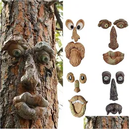 Garden Decorations Garden Decorations Funny Old Man Tree Face Her Art Outdoor Amusing Scpture Whimsical Decoration Home Gard Dhgarden Dhfuo