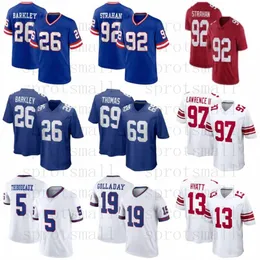 Saquon Barkley Kayvon Thibodeaux Football Jersey Custom Youth Jalin Hyatt Deonte Banks Daniel Jones Dexter Lawrence Taylor Darren Waller Michael Strahan Simms